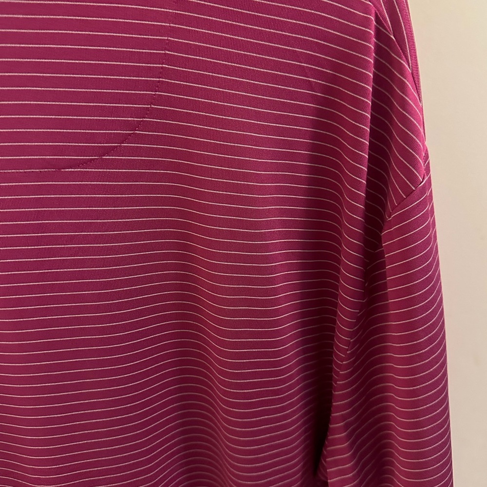 Jack Nicklaus dark pink striped golf polo - Picture 10 of 13